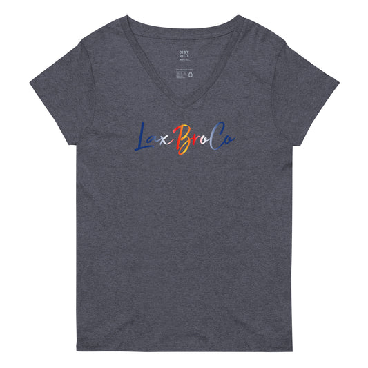 LaxBroMoms Colorado Proud V-Neck_Center Logo